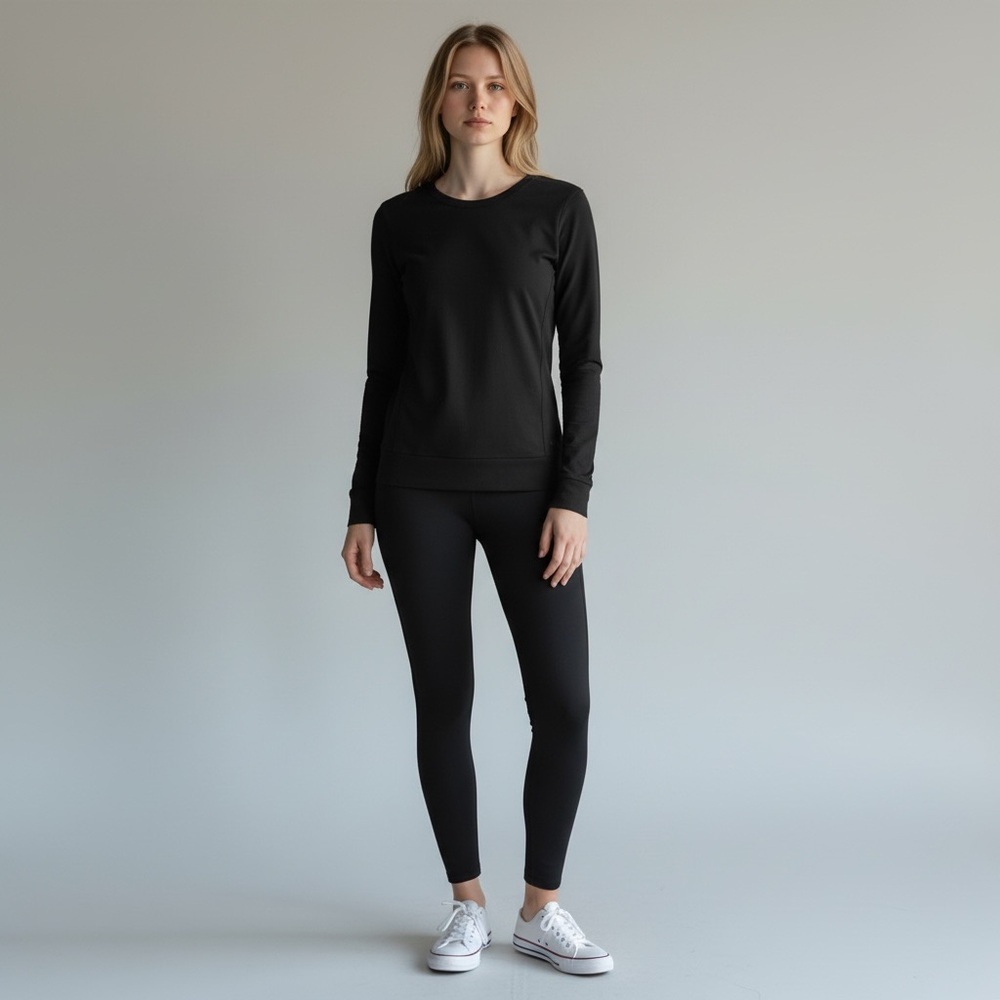 The North Face Black Long Sleeve Performance Athletic Top Large
